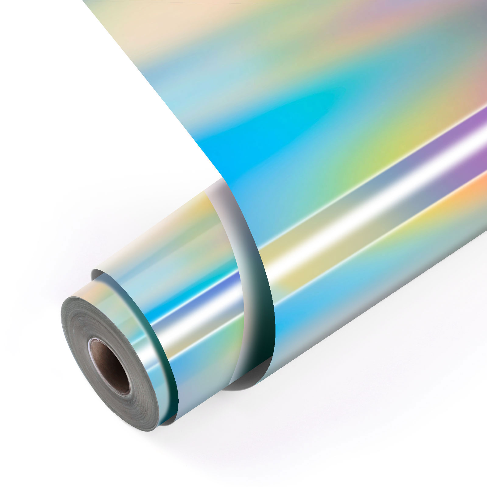 Holographic Iridescent Silver